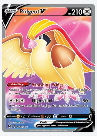 Pidgeot V — catalogusbeeld