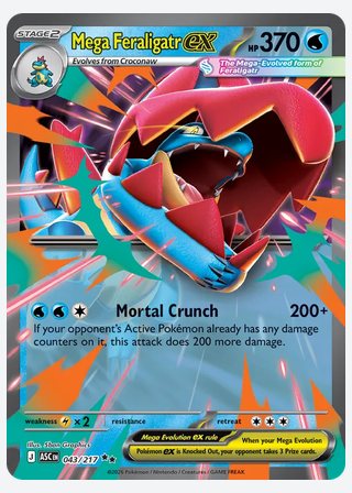 Mega Feraligatr ex — catalogusbeeld