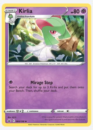 Kirlia — catalogusbeeld