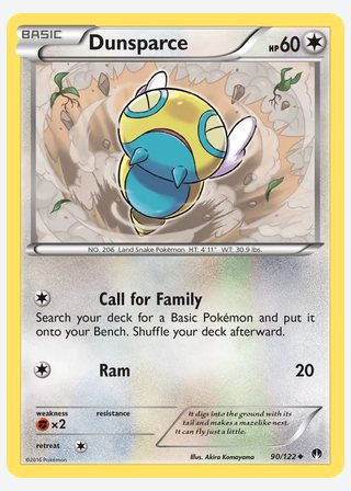 Dunsparce — catalogusbeeld