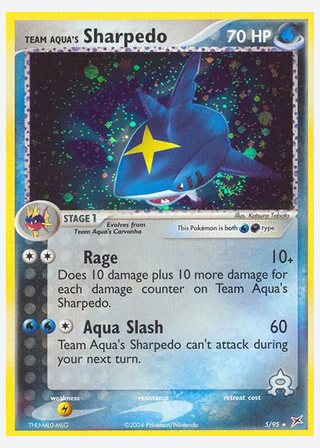 Team Aqua's Sharpedo — catalogusbeeld