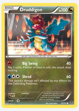 Druddigon — catalogusbeeld