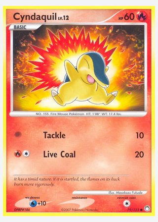 Cyndaquil — catalogusbeeld