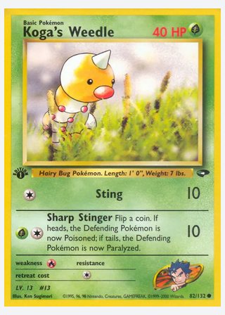 Koga's Weedle — catalogusbeeld