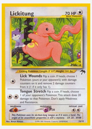 Lickitung — catalogusbeeld