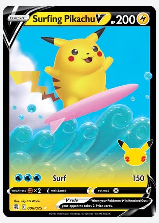 Surfing Pikachu V — catalogusbeeld