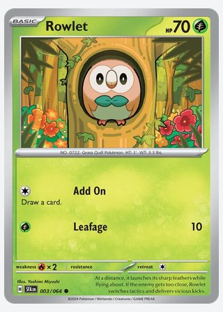Rowlet — catalogusbeeld