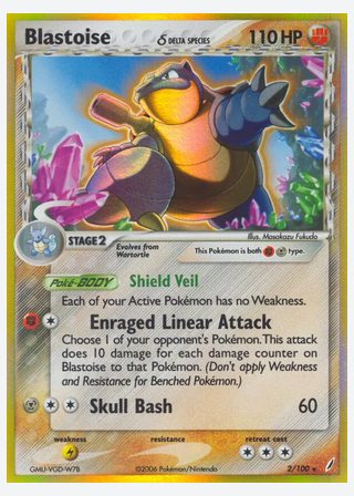 Blastoise δ — catalogusbeeld