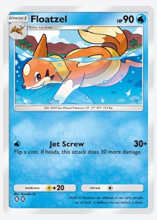 Floatzel — catalogusbeeld