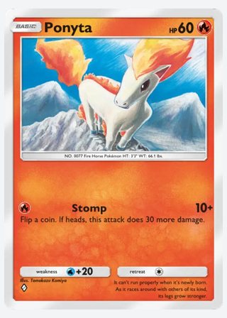 Ponyta — catalogusbeeld