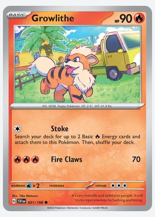 Growlithe — catalogusbeeld