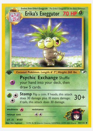 Erika's Exeggutor — catalogusbeeld