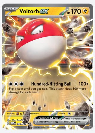 Voltorb ex — catalogusbeeld