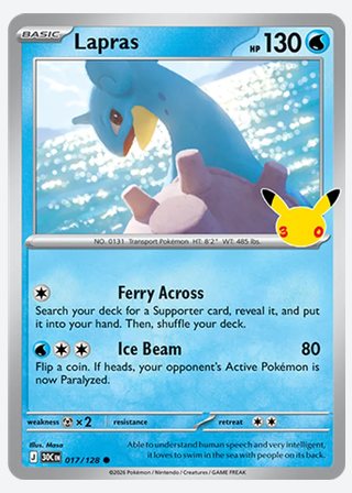 Lapras — catalogusbeeld