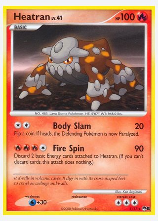Heatran — catalogusbeeld