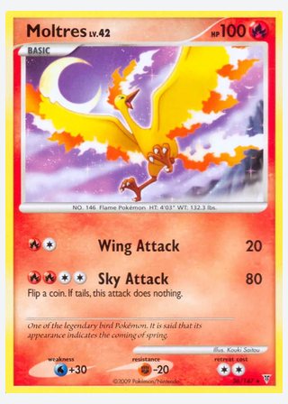 Moltres — catalogusbeeld