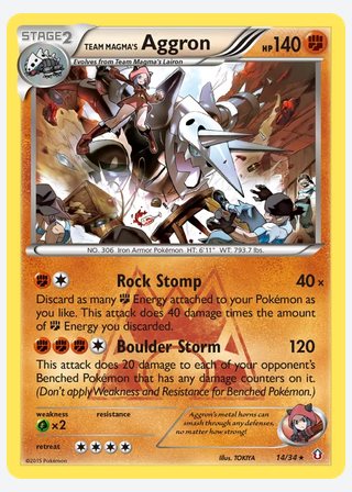 Team Magma's Aggron — catalogusbeeld
