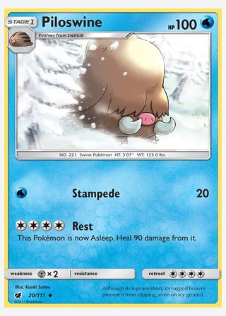 Piloswine — catalogusbeeld