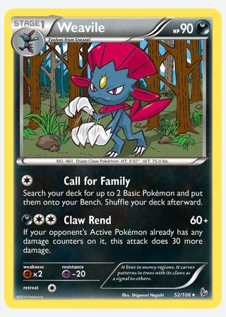 Weavile — catalogusbeeld