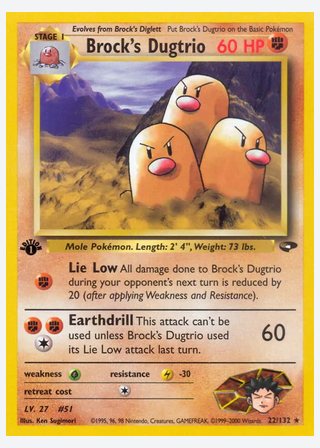 Brock's Dugtrio — catalogusbeeld