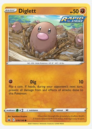 Diglett — catalogusbeeld