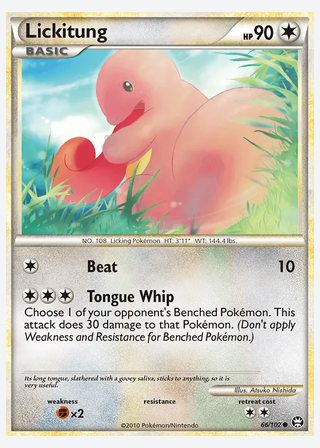 Lickitung — catalogusbeeld