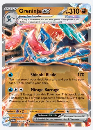 Greninja ex — catalogusbeeld