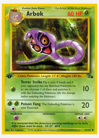Arbok — catalogusbeeld