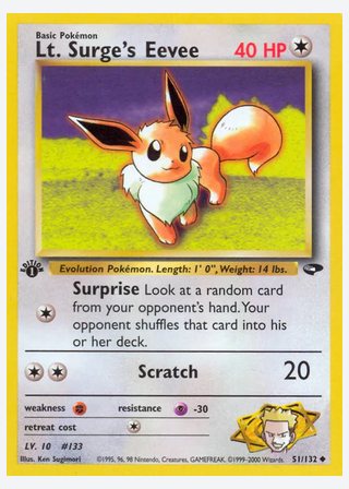 Lt. Surge's Eevee — catalogusbeeld