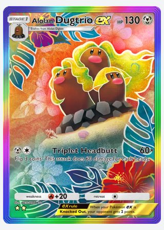 Alolan Dugtrio ex — catalogusbeeld