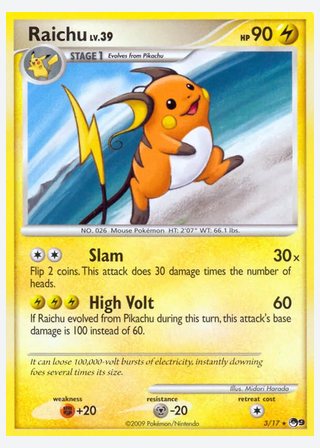 Raichu — catalogusbeeld
