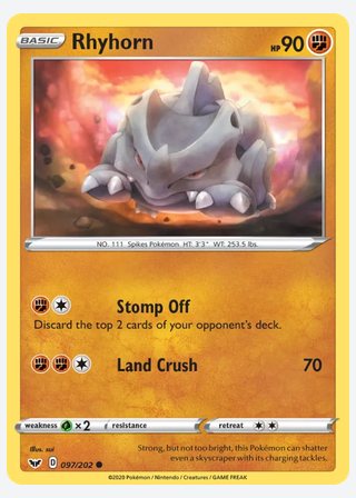 Rhyhorn — catalogusbeeld