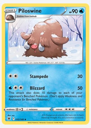 Piloswine — catalogusbeeld