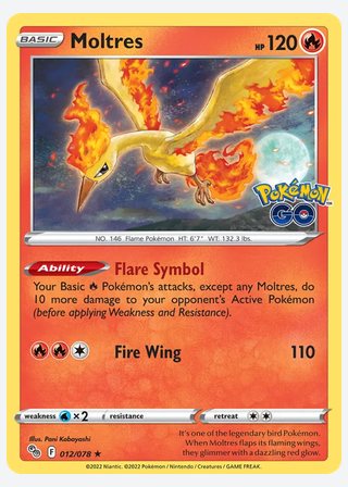 Moltres — catalogusbeeld