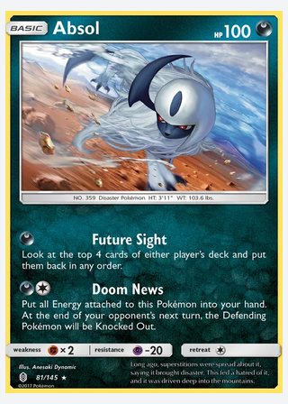 Absol — catalogusbeeld