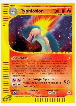 Typhlosion — catalogusbeeld