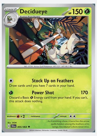 Decidueye — catalogusbeeld