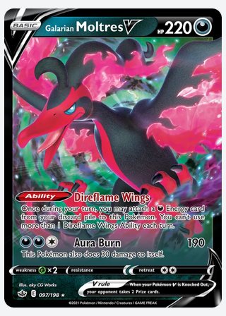 Galarian Moltres V — catalogusbeeld