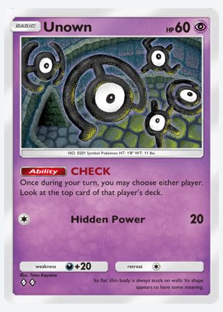 Unown — catalogusbeeld