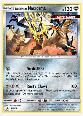 Dusk Mane Necrozma — catalogusbeeld