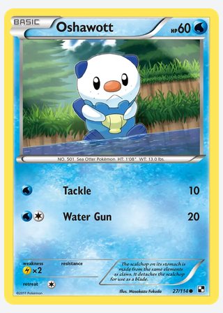 Oshawott — catalogusbeeld
