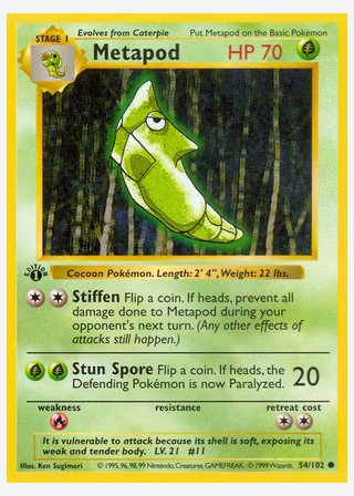 Metapod — catalogusbeeld
