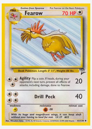 Fearow — catalogusbeeld