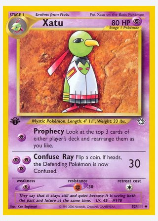 Xatu — catalogusbeeld