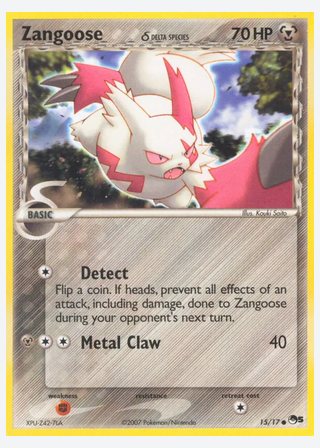 Zangoose δ — catalogusbeeld