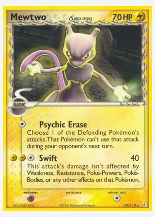 Mewtwo δ — catalogusbeeld