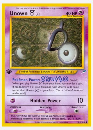 Unown [V] — catalogusbeeld