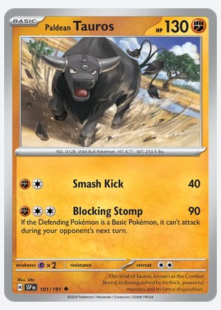 Paldean Tauros — catalogusbeeld