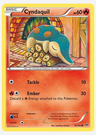 Cyndaquil — catalogusbeeld