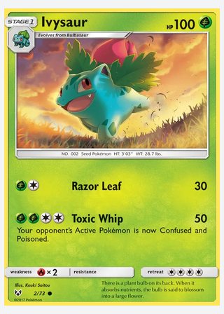 Ivysaur — catalogusbeeld